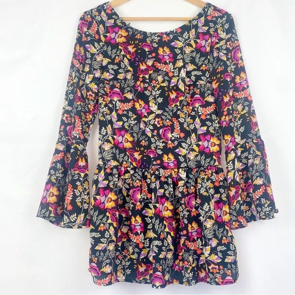 H&M Floral Long Sleeve Floral Dress
